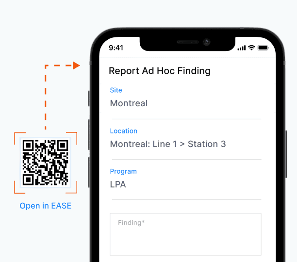 QR Code to launch audits