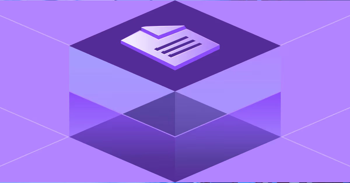 Standard work template icon on a purple background symbolizing continues improvement in manufacturing